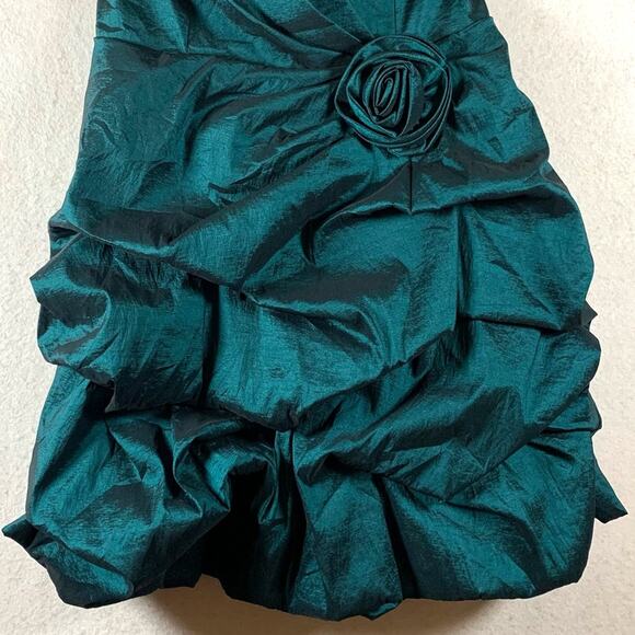VTG Teeze Me Women Sweetheart Strapless Mini Dress Sz 9 Turquiose Y2K HOCO - Picture 3 of 13